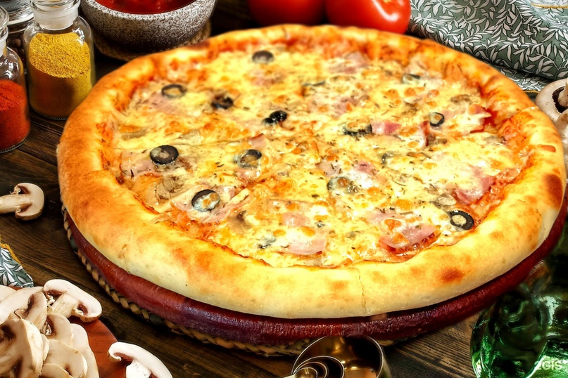 Пицца «Сливочный бекон» 32 см.
